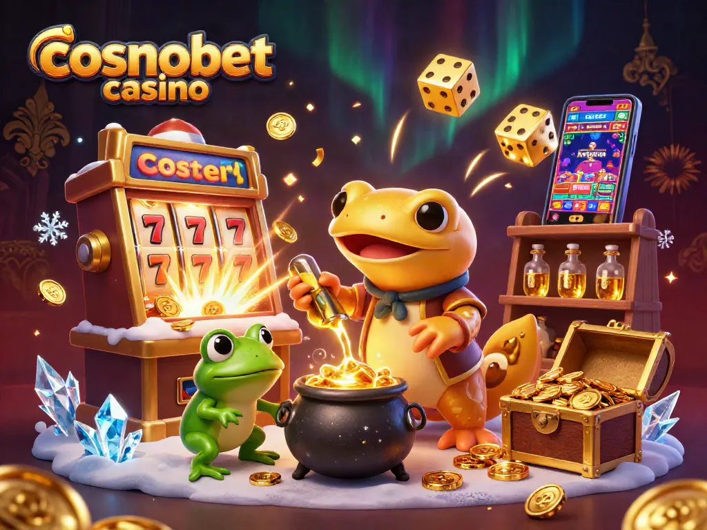 Experience the excitement of cosmobet casino with buzzing slot machines and magical characters.